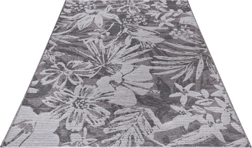 ELLE DECORATION, ELLE DECORATION Teppich »Lanao«, rechteckig, 4 mm Höhe, Flachgewebe In und Outdoor Teppich, Florales Design, Balkon, Terrasse, Garten, Wohnzimmer, Strapazierfähig, Pflegeleicht, ELLE DECORATION Teppich »Lanao«, rechteckig, 4 mm Höhe, Flachgewebe, Florales Design, Strapazierfähig, Pflegeleicht