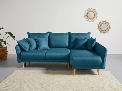 ANDAS, andas Ecksofa »Granbo«, incl. Bettfunktion und Bettkasten, Federkern-Polsterung, Seitentasche im Armteil, Home affaire Ecksofa »Granbo L-Form«, incl. Bettfunktion und Bettkasten, Federkern-Polsterung, Seitentasche