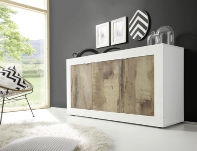 LC, LC Sideboard »Basic«, Breite 160 cm, INOSIGN Sideboard »Basic Breite 160 cm, Kommode 3 Türen, Anrichte,« Metallgriff, moderne Rahmenoptik, viel Stauraum, Farbauswahl