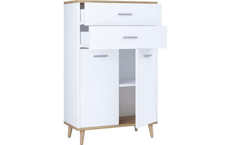 MID.YOU, MID.YOU Kommode 60/97/28 cm , Landos , Weiss, Honigeiche , Holzwerkstoff , 1 Fächer , 60x97x28 cm , melaminharzbeschichtet,melaminharzbeschichtet,Nachbildung,Nachbildung , stehend , 000657025303, MID.YOU Kommode 60/97/28 cm , Landos , Weiss , Holzwerkstoff , 1 Fächer , 60x97x28 cm , melaminharzbeschichtet,melaminharzbeschichtet,Nachbildung,Nachbildung , stehend , 000657025303