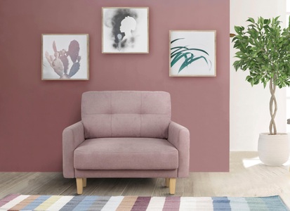 HOME AFFAIRE, Home affaire Sessel »Triplo«, mit Steppung im Rückenkissen, Home affaire Sessel »TRIPLO Relaxsessel mit Wellenunterfederung, Masse B/T/H: 95/100/89 cm«, Polstersessel mit Steppung im Rückenkissen, hohe Qualität