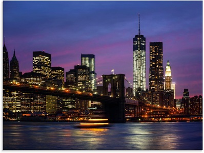 Artland Glasbild »Brooklyn Bridge«