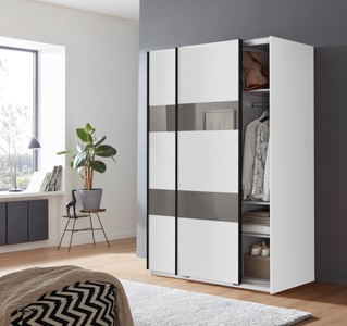 Wimex, Wimex Schwebetürenschrank »Altona«, Wimex Schwebetürenschrank »Altona«, mit Glaselementen und zusätzlichen Einlegeböden