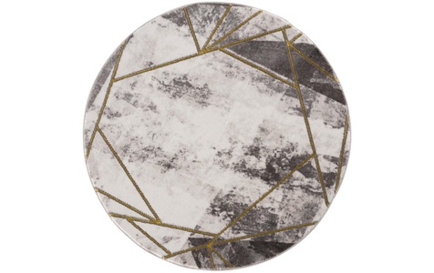 undefined, Teppich »Noa goldfarben«, rund, - mm Höhe, Carpet City Teppich »Noa 9294«, rund, 11 mm Höhe, Kurzflor, Modern, Weicher For, Pflegeleicht