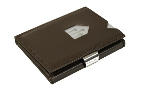 Exentri, Exentri Smart Wallet Portemonnaie / Karten-Etui, Rindleder, Braun, Herren, 