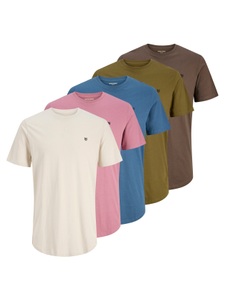 Jack & Jones Rundhalsshirt »JPRBLABRODY TEE SS CREW NECK 5PK MP«, (Packung, 5 tlg.)