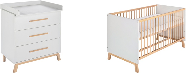 Schardt, Schardt Babymöbel-Set »Sienna Grey«, (Spar-Set, 2 St.), mit Kinderbett und Wickelkommode, Made in Germany, Schardt Babymöbel-Set »Sienna Grey«, (Spar-Set, 2 tlg., Kinderbett, Wickelkommode), mit Kinderbett und Wickelkommode; Made in Germany