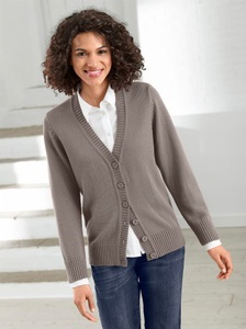 CASUAL LOOKS, Casual Looks Strickjacke in »fully fashioned«-Verarbeitung, 