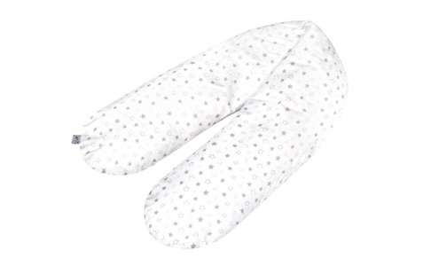Julius Zöllner, Julius Zöllner Jersey Stillkissen mit Perlenfüllung, Jersey-Stillkissen STELLA (190x30) in weiss
