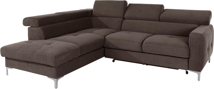 COTTA Ecksofa, inklusive Kopfteilverstellung, wahlweise mit Bettfunktion