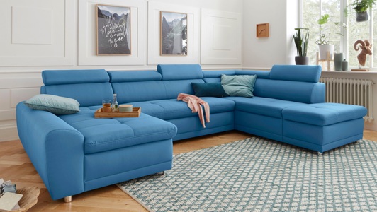 SIT&MORE, sit&more Wohnlandschaft, sit&more Wohnlandschaft »Riva U-Form«, wahlweise mit Bettfunktion