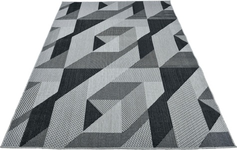 HOME AFFAIRE, Home affaire Teppich »Borfin«, rechteckig, 7 mm Höhe, mit geometrischem Muster, schmutzabweisend, In-und Outdoor geeignet, ideale Teppiche für Wohnzimmer, Schlafzimmer, Esszimmer, Flur/Diele, Balkon, Terrasse, Küche, Home affaire Teppich »Borfin«, rechteckig, 7 mm Höhe, mit geometrischem Muster, schmutzabweisend, In- und Outdoor geeignet