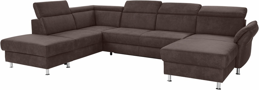 SIT&MORE, sit&more Wohnlandschaft, sit&more Wohnlandschaft »Avignon U-Form« wahlweise mit Bettfunktion und Stauraum, inklusive Kopfteilverstellung
