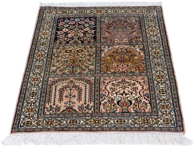MorgenLand, morgenland Seidenteppich »Seidenteppich - Kaschmir Seide - 95 x 64 cm - mehrfarbig«, rechteckig, 4 mm Höhe, Wohnzimmer, Handgeknüpft, Einzelstück mit Zertifikat, morgenland Seidenteppich »Seidenteppich - Kaschmir Seide - 95 x 64 cm - mehrfarbig«, rechteckig, 4 mm Höhe, Wohnzimmer, Handgeknüpft, Einzelstück mit Zertifikat