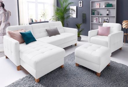 exxpo - sofa fashion, exxpo - sofa fashion Ecksofa, wahlweise mit Bettfunktion, exxpo - sofa fashion Ecksofa »Elio, kompakt und komfortabel, bequem und zeitloses Design, L-Form«, wahlweise mit Bettfunktion