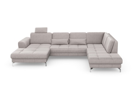 sit&more Wohnlandschaft »Bendigo V«, inklusive Sitztiefenverstellung, Bodenfreiheit 12 cm, wahlweise in 2 unterschiedlichen Fussfarben