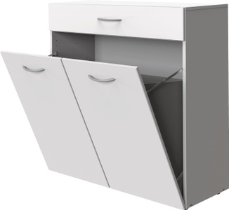 CONFORAMA, Kommode 2 Tür(en) 1 Schublade(n) MODUL Weiss, Wimex Kombikommode »Multiraumkonzept«, Schubkästen auf Metallschienen