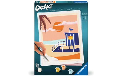 Ravensburger, Ravensburger Malen nach Zahlen »CreArt ? Beach Cottage«, Ravensburger Malen nach Zahlen »CreArt ? Beach Cottage«, Mit ausführlicher Malanleitung und Vorlageblatt