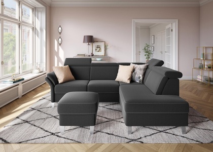 SIT&MORE, sit&more Ecksofa, sit&more Ecksofa »Vincenzo L-Form«, inklusive Kopfteilverstellung, wahlweise mit Bettfunktion, Bettkasten