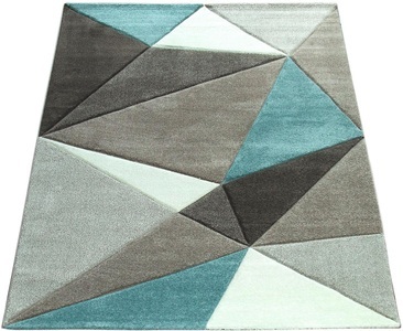 PACO HOME, Teppich, »Lara 237«, Paco Home, rechteckig, Höhe 18 mm, maschinell gewebt, Paco Home Teppich »Lara 237«, rechteckig, 16 mm Höhe, Kurzflor, modernes geometrisches Design, mit Konturenschnitt