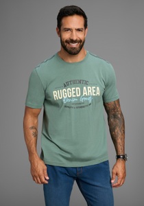 MAN´S WORLD, Man's World T-Shirt, Kurzarm, Regular Fit, mit Print, Rundhalsausschnitt