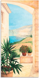 Artland, Artland Wandbild »Blick auf Toskanalandschaft«, Artland Wandbild »Blick auf Toskanalandschaft«, Fensterblick, (1 St.), als Alubild, Outdoorbild, Leinwandbild, Poster, Wandaufkleber