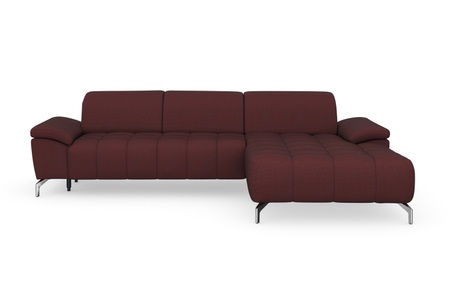 sit&more Ecksofa »Cool«, wahlweise mit Kopfteilverstellung und Vorziehsitz, motorisch, mit silberfarbenen Füssen
