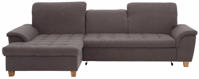 HOME AFFAIRE, Home affaire Ecksofa »Lyla«, mit Recamiere, wahlweise mit Rückenfunktion und zusätzlich mit Bett + Bettkasten, Home affaire Ecksofa »Lyla fester Sitzkomfort, bequeme Armlehnen, Breite 279cm, L-Form« mit Recamiere, wahlweise mit Rückenfunktion und zusätzlich mit Bett