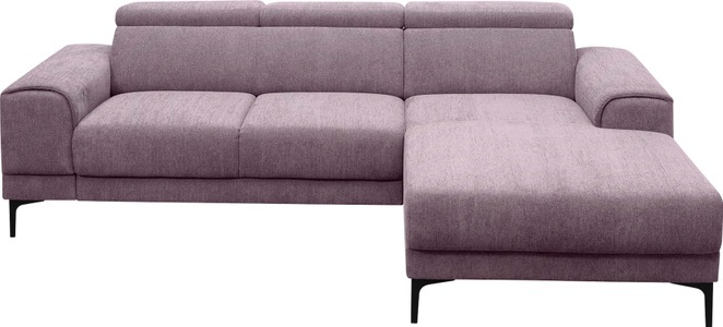 exxpo - sofa fashion, exxpo - sofa fashion Ecksofa, mit 3 Kopfstützen, wahlweise elektrischer Sitztiefenverstellung, frei im Raum stellbar, exxpo - sofa fashion Ecksofa »Ophelia, elegant, modern und bequem, L-Form«, inkl. verstellbare Kopfteile, wahlweise elektr. Sitztiefenverstellung