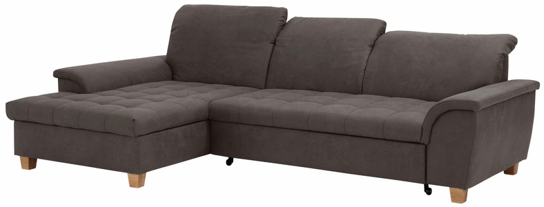 HOME AFFAIRE, Home affaire Ecksofa »Lyla«, mit Recamiere, wahlweise mit Rückenfunktion und zusätzlich mit Bett + Bettkasten, Home affaire Ecksofa »Lyla fester Sitzkomfort, bequeme Armlehnen, Breite 279cm, L-Form« mit Recamiere, wahlweise mit Rückenfunktion und zusätzlich mit Bett