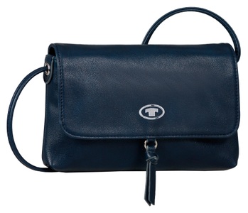 Tom Tailor, Tom Tailor Crossbody Bag Damen Dunkelblau ONE SIZE, TOM TAILOR Umhängetasche »Luna«, mit hochglänzendem Logo und kleinem dekorativen Knoten