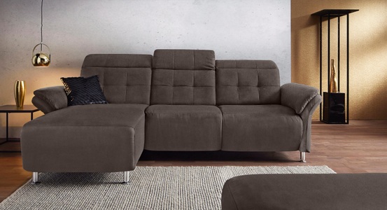 PLACES OF STYLE, Places of Style Ecksofa »Manhattan«, 2 Sitze mit elektrischer Relaxfunktion, verstellbare Armlehnen, Home affaire Ecksofa »Manhattan L-Form« 2 Sitze mit elektrischer Relaxfunktion, verstellbare Armlehnen