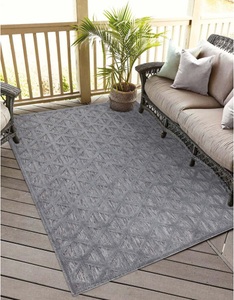 Carpet City, Carpet City Teppich »Santorini«, rechteckig, 5 mm Höhe, 3D-Effekt, für Wohnzimmer, Flur, Küche, Wintergarten, Balkon, Wetterfest & UV-beständig, Carpet City Teppich »In-& Outdoorteppich Santorini 446, 3D-Effekt, Geo-Muster«, rechteckig, 5 mm Höhe, Wetterfest & UV-beständig für Terrasse, Balkon, Küche, Flur