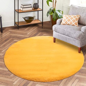 Carpet City, Carpet City Hochflor-Teppich »TOPIA400«, rund, besonders weich und kuschelig durch Polyester, Uni-Farben, Carpet City Hochflor-Teppich »TOPIA400«, rund, 21 mm Höhe, besonders weich und kuschelig durch Polyester, Uni-Farben