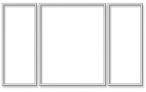 undefined, Malen nach Zahlen, Alurahmen Triptychon Silber 50 x 80 cm, Schipper Bilderrahmen