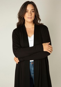Base Level Curvy Longstrickjacke »Ayla-Long«, Figurumspielende, weiche Strickqualität