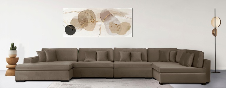 Guido Maria Kretschmer Home&Living, Guido Maria Kretschmer Home&Living Wohnlandschaft »Skara XXL«, Lounge-Sofa XXL mit Federkern-Polsterung, in vielen Bezugsvarianten, auch recycelt, Home affaire Wohnlandschaft »Skara XXL U-Form« Lounge-Sofa XXL mit Federkern-Polsterung, in vielen Bezugsvarianten