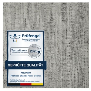 Andiamo Teppichfliese »Paris Nadelfilz«, quadratisch, 4 mm Höhe, 40x40 cm, selbstklebend, robust & strapazierfähig, 25 Stück (4 qm)