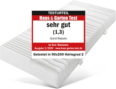 BeCo, Komfortschaummatratze »Grand Majestic«, Beco, 32 cm hoch, Beco Komfortschaummatratze »Grand Majestic, Matratze in Luxus Höhe, ideal für Senioren«, 32 cm hoch, Raumgewicht: 30 kg/m³, (1 St.), 7 Zonen Matratze, 90x200, 140x200 und weitere Grössen, ergonomisch