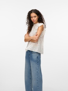 Vero Moda Blusenshirt »VMTRINE SL LACE TOP WVN NOOS«