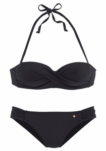 S.OLIVER BEACHWEAR, s.Oliver Beachwear Bügel-Bandeau-Bikini, s.Oliver Bügel-Bandeau-Bikini, mit Raffung