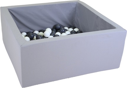 Knorrtoys, knorr® toys Bällebad soft eckig grey 100 Bälle, Knorrtoys® Bällebad »- eckig Grey«