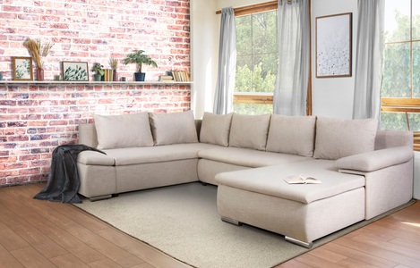 Home affaire Wohnlandschaft »Acra«, mit Bettfunktion und Bettkasten, in Mattenoptik