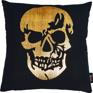 done.®, done.® Dekokissen »Stone Skull«, (1 St.), mit Totenkopf-Applikation, done.® Dekokissen »Stone Skull«, mit Totenkopf-Applikation, Kissenhüle mit Füllung, 1 Stück