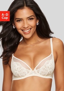 Lascana, LASCANA Bügel-BH »Flora«, mit feiner Spitze und edlem Glitzeraccessoire, sexy Dessous