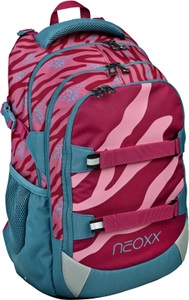 NEOXX, neoxx Schulrucksack »Active, Berry Vibes«, Reflektionsnaht-Floureszierende Flächen, aus recycelten PET Flaschen, Neoxx Rucksack Berry Vibes 31 x 24 x 45,5 cm Mehrfarbig