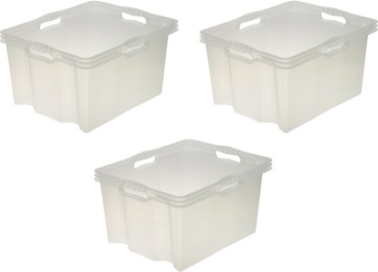 keeeper, keeeper Aufbewahrungsbox »franz«, (Set, 3 St.), 24 Liter, keeeper Organizer »franz«, (Set, 3 St.), Aufbewahrungsboxen xl, 24 Liter, hochwertiger Kunststoff