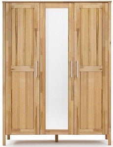 HOME AFFAIRE, Home affaire Kleiderschrank »Modesty I«, aus massivem Kernbuchenholt, in unterschiedlichen Breiten, mit und ohne Spiegel erhältlich, Home affaire Kleiderschrank »Modesty I«, aus massivem Kernbuchenholt, in unterschiedlichen Breiten