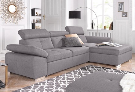 exxpo - sofa fashion, exxpo - sofa fashion Ecksofa, wahlweise mit Bettfunktion und Bettkasten, exxpo - sofa fashion Ecksofa »Spring, super bequem, mit Armteil- und Kopfteilfunktion, OTTOs Choice« L-Form, wahlweise mit Bettfunktion und Bettkasten
