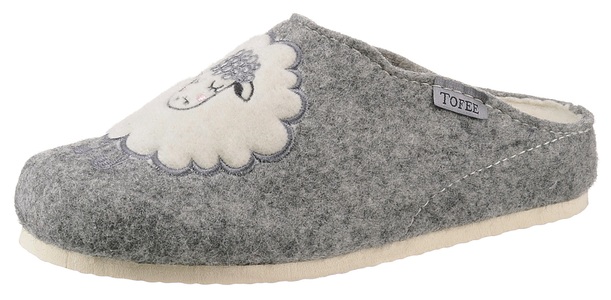 Tofee, Tofee Pantoffel, mit Schaf-Motiv, 